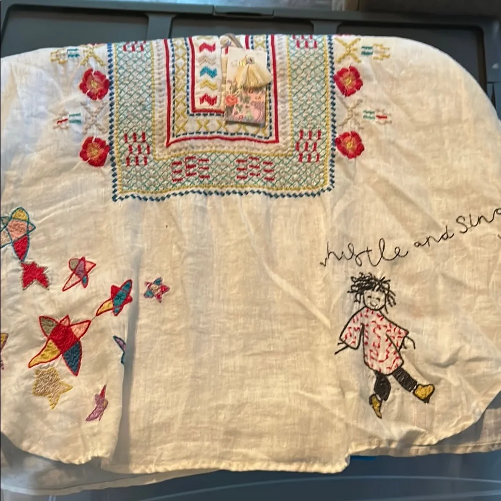 Johnny Was Multicolor Embroidered Top - Picture 7 of 8
